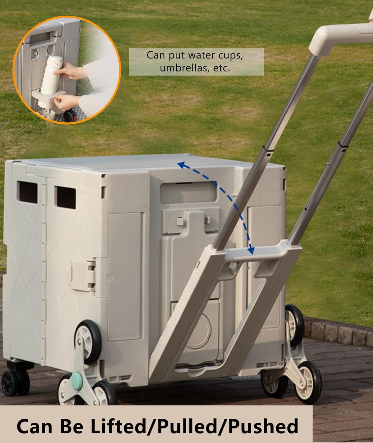 Carts with Wheels Folding Boot Cart Stair Premium 8 Wheel Large Climber Shopping Cart Adjustable Handles with Brake Function for Restaurants Kitchen Home 40 L