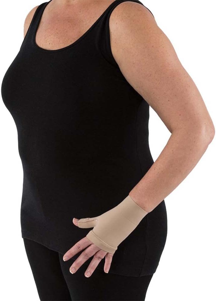 JOBST Bella Lite Compression Gloves, 15-20 mmHg, Gauntlet, Beige