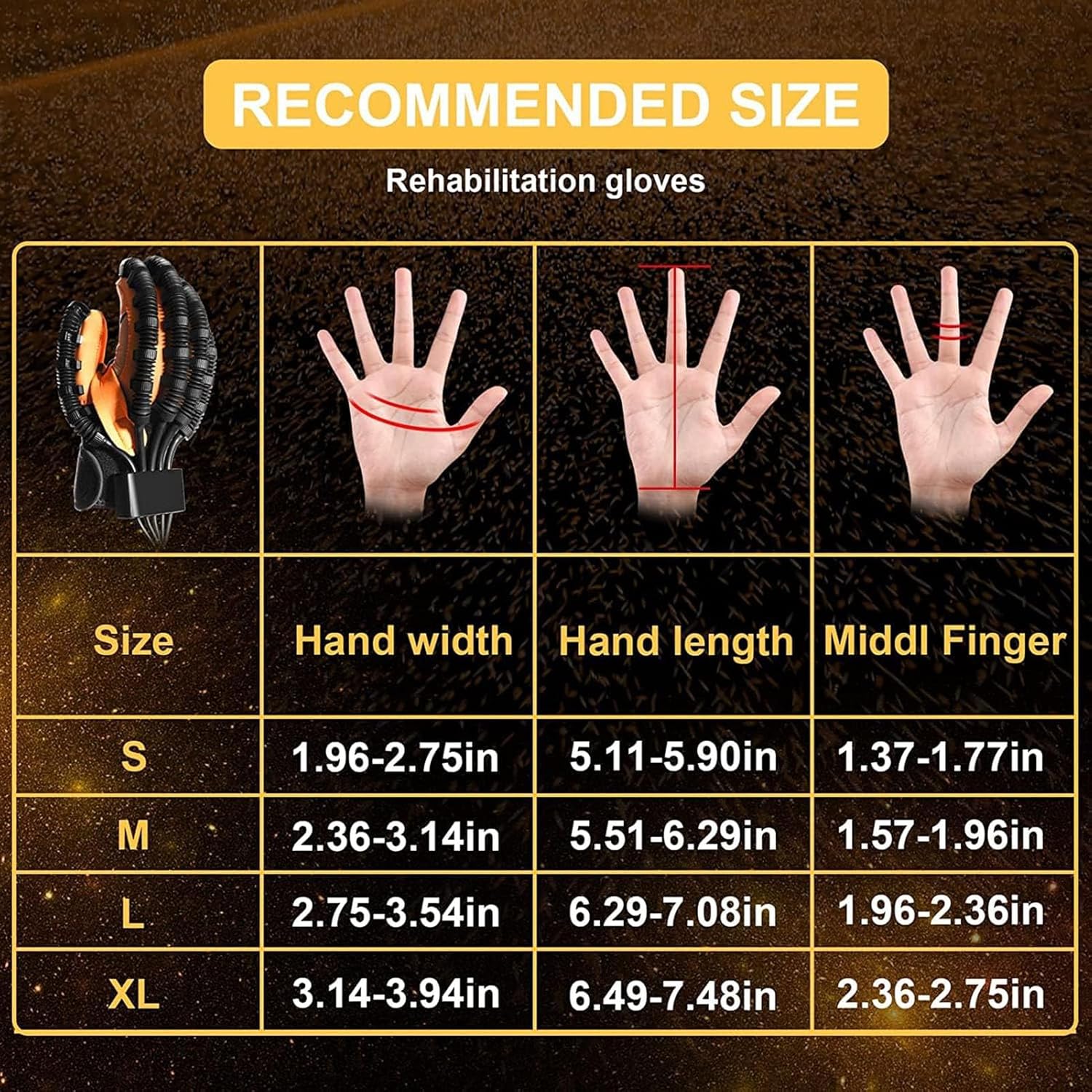 Hemiplegia Finger Rehabilitation Robot Gloves - Effective Stroke Recovery Equipment For Home Use USB Charging (Right M)