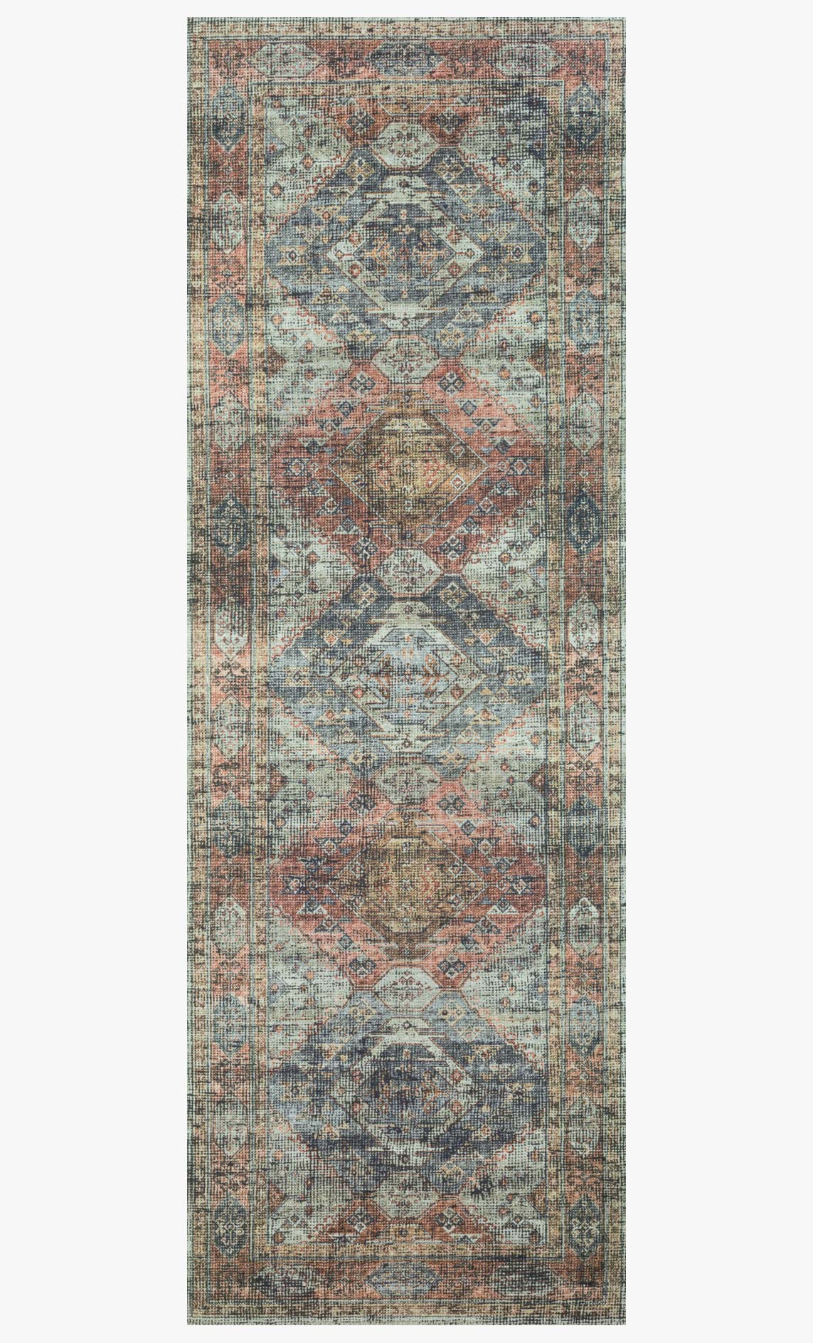 Loloi II Skye Collection - Traditional Power Loomed Rug in Apricot & Mist (SKY-06)