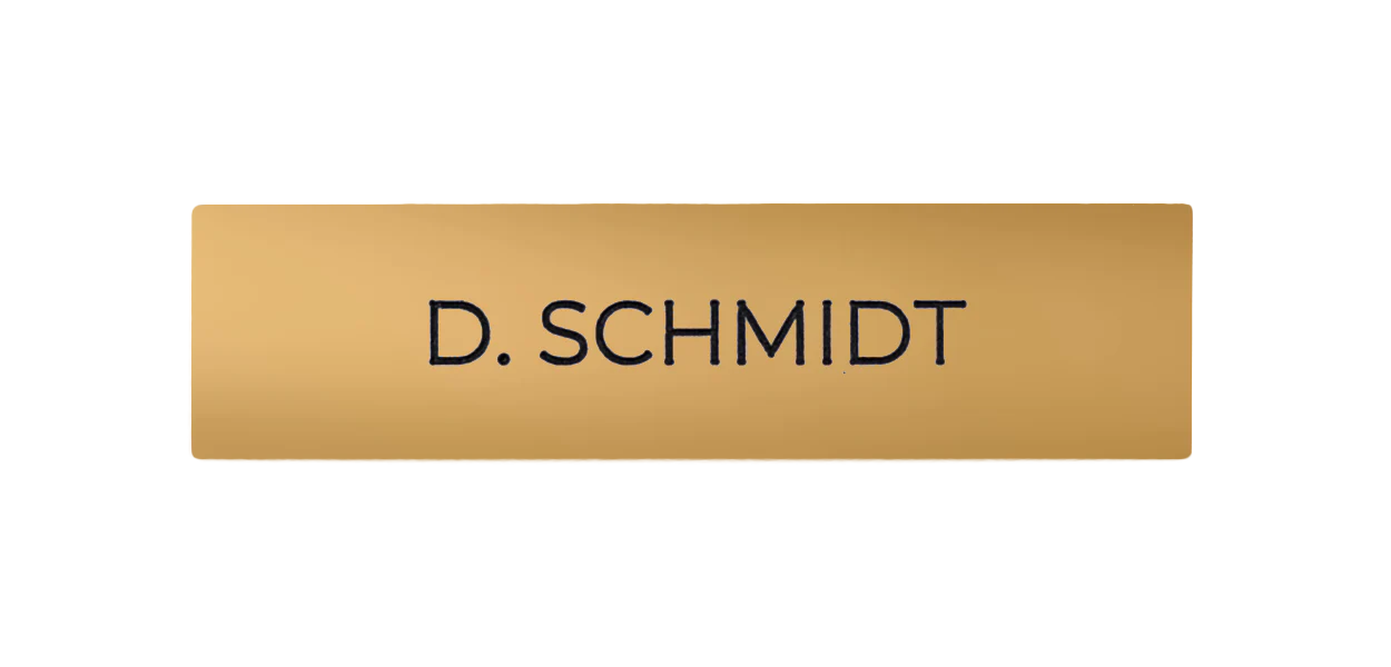 DoorBird Nameplate for One Call Button D21X  in Saffron Yellow, RAL 1017 - Individual Engraving