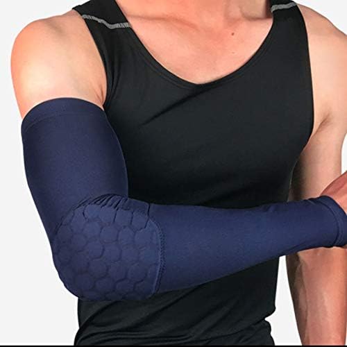 HBJWOV 1PCS Arm Sleeve Honeycomb Foam Pad Crashproof Antislip Basketball Pads Armband Sport Elbow Support Brace Protector(L)
