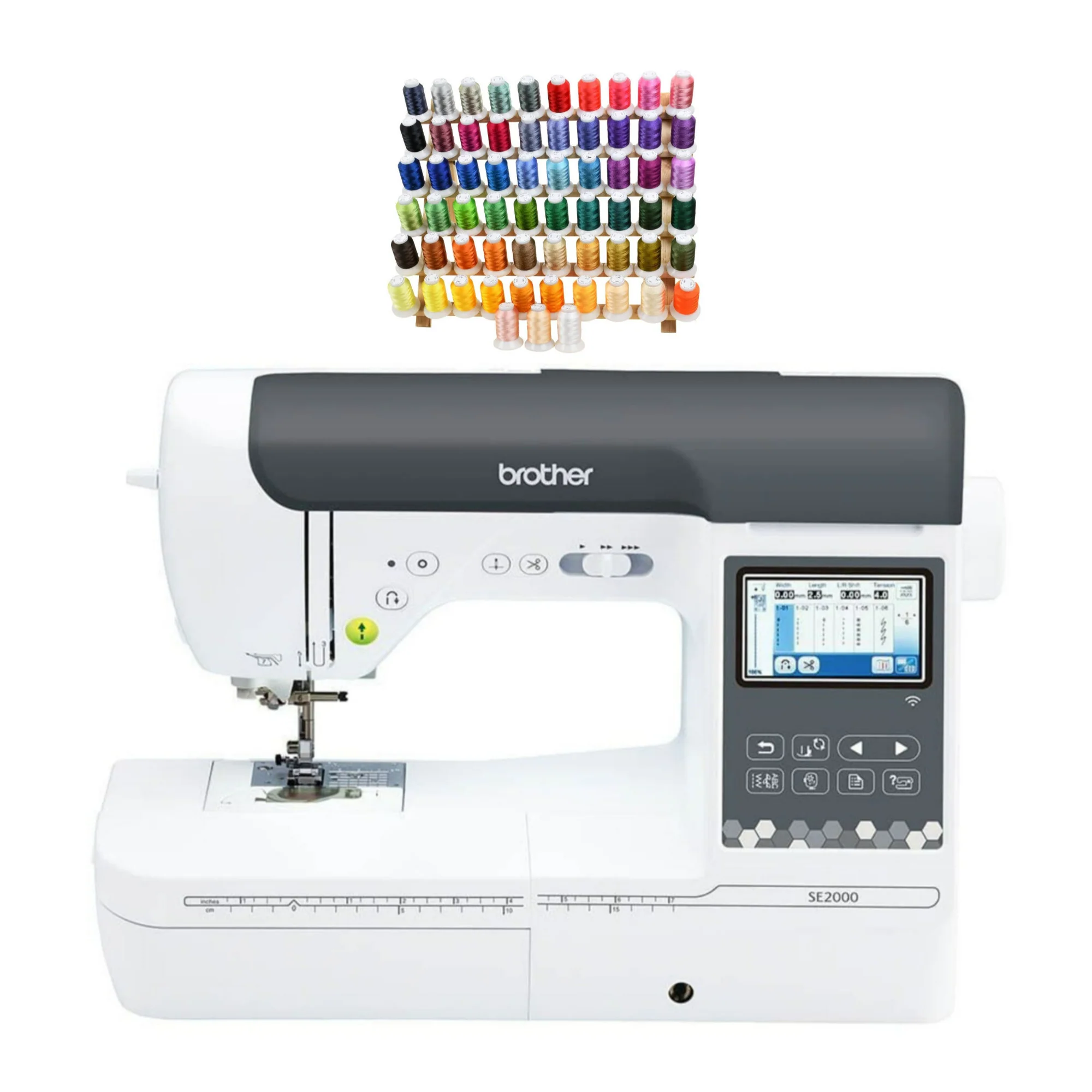 Brother SE2000 Computerized Sewing and Embroidery Machine with Thread Set Bundle