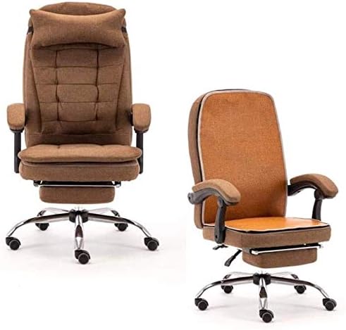 High-Back Leather Executive Swivel Adjustable Swivel Office Desk Chair with Armrests Lumbar Support Desk Ergonomic Chair Chair Home Office Chair Winter and Summer Dual-use,Brown