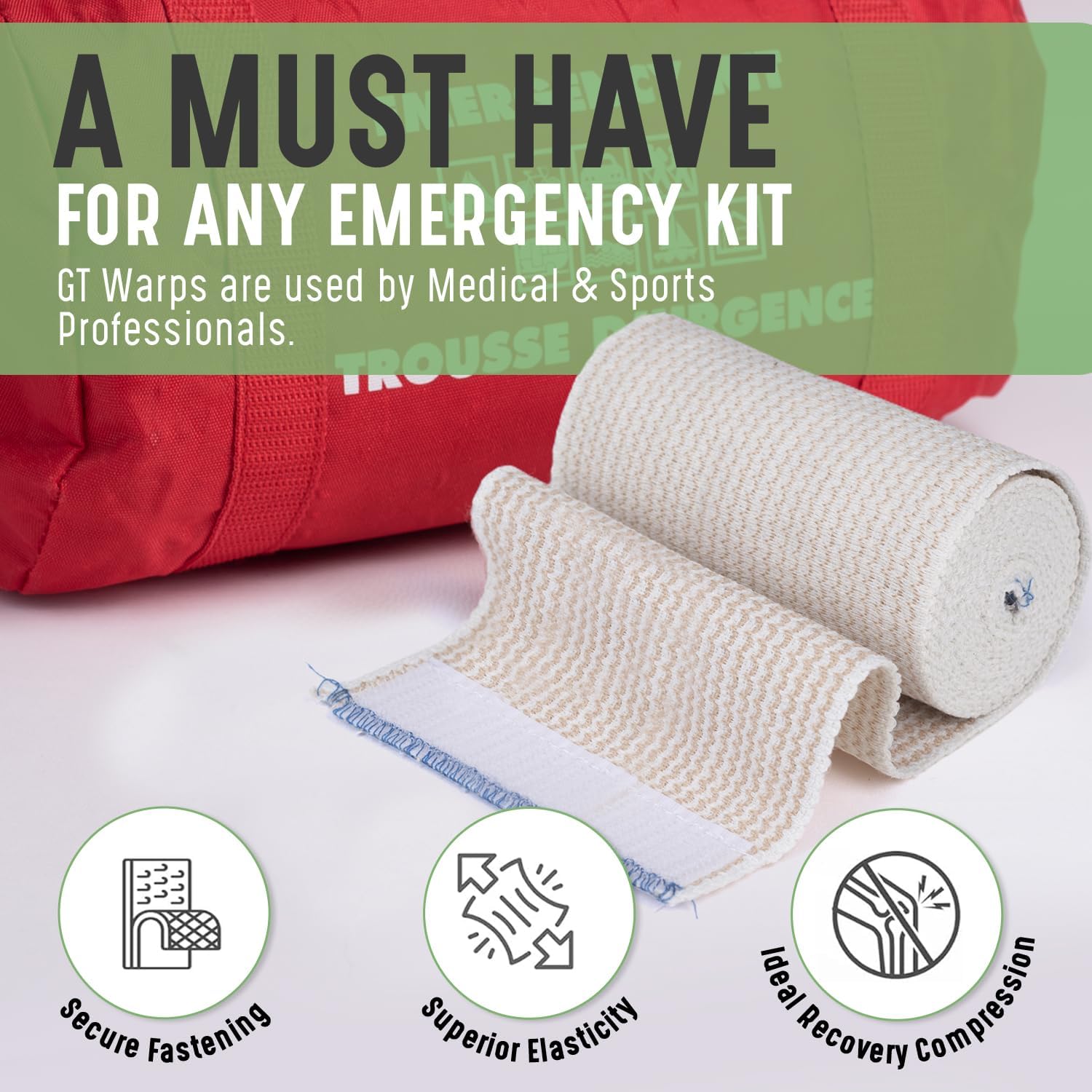 GT Premium Elastic Bandage Wrap (4