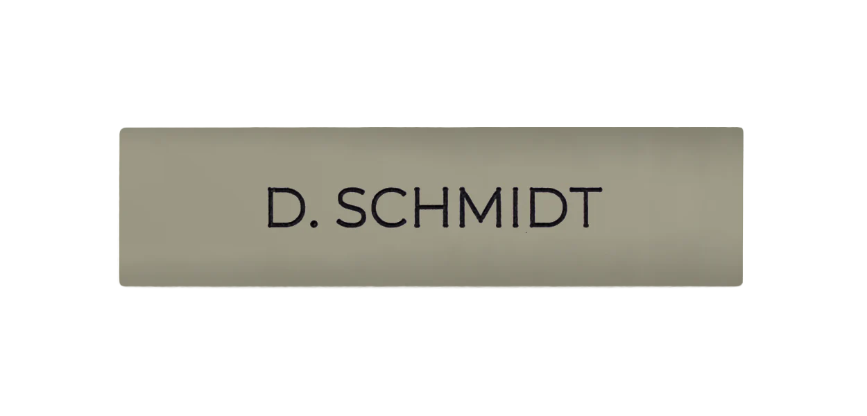 DoorBird Nameplate for One Call Button D21X  in Silk Grey, RAL 7044 - Individual Engraving