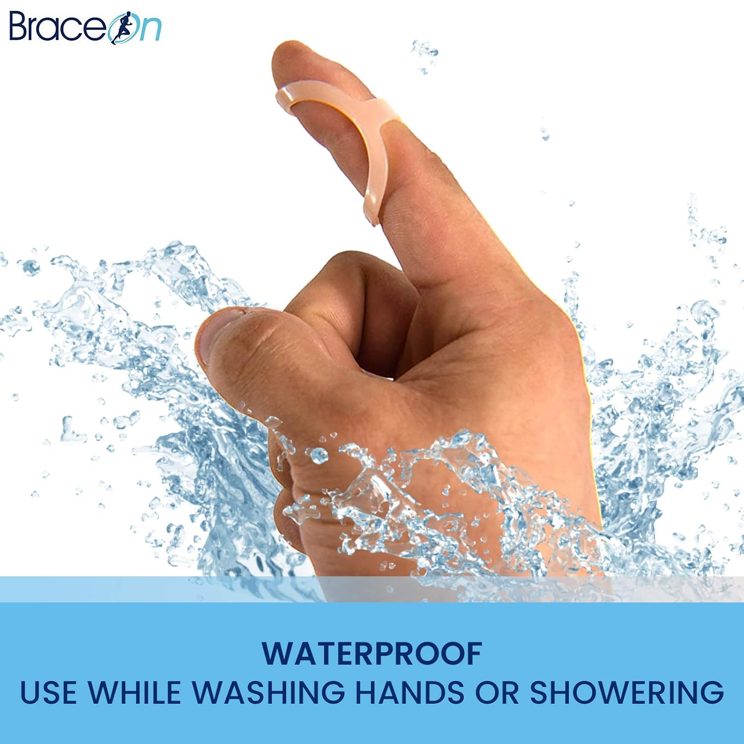 Brace On EZ Finger Splint Kit - Universal Finger Brace With Adjustable Fit, Trigger Finger Splint, Pinky Finger Splint, Middle Finger Splint, 44 Pcs, Assorted Sizes