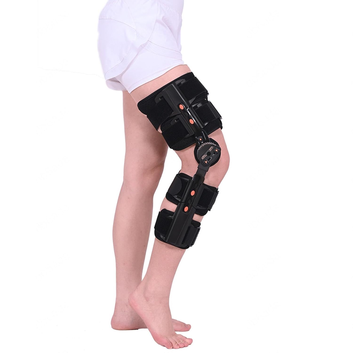 Adjustable Length Knee Fixed Brace for Men Women Lower Limb Brace Knee Injury Brace for ACL, MCL and PCL Injury, Post Op Knee Immobilizer