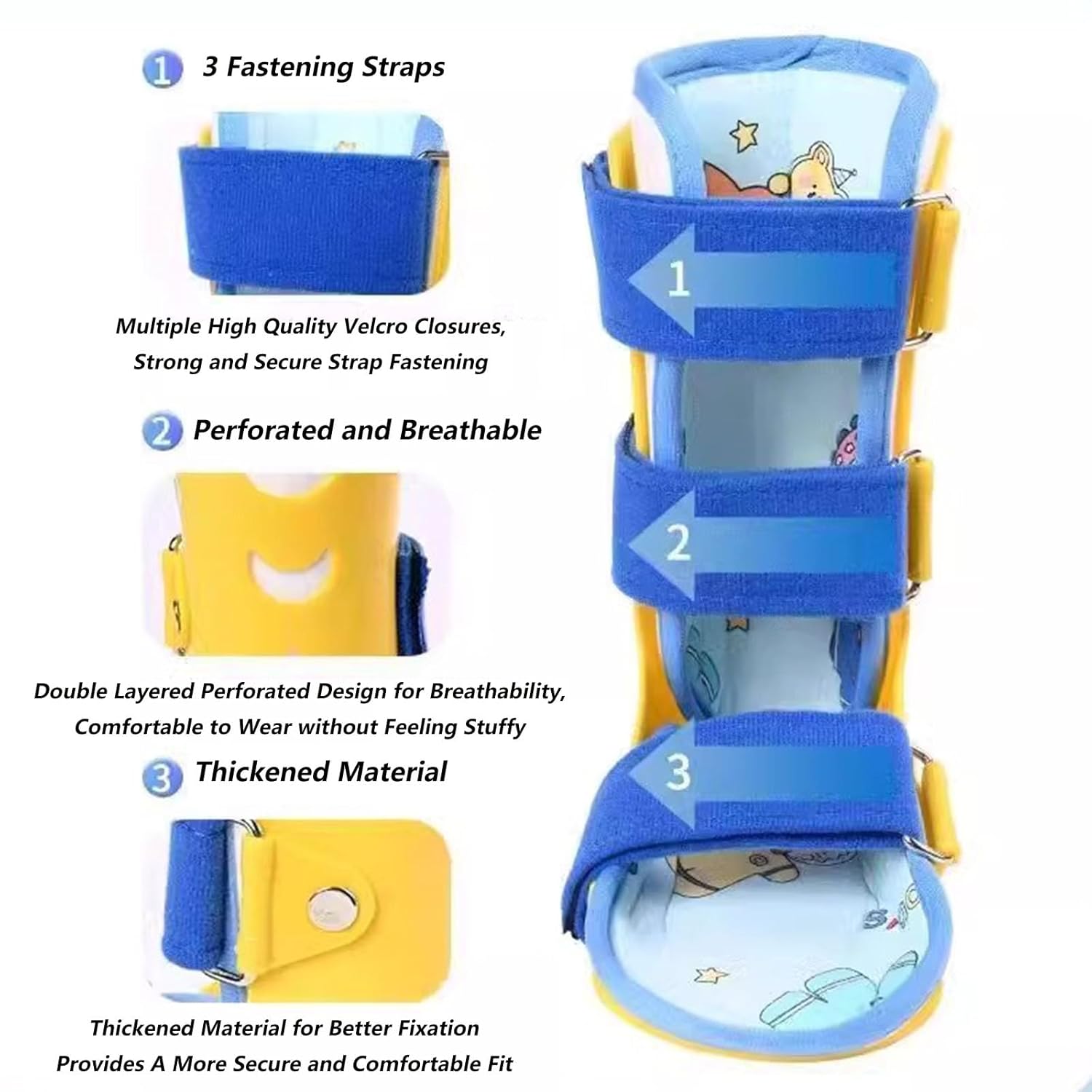 SFKLYU Kids AFO Drop Foot Brace, Pediatric AFO Night Splint, Ankle Foot Orthosis Night Splint for Children Toddler Ankle Foot Orthosis,1 Pair