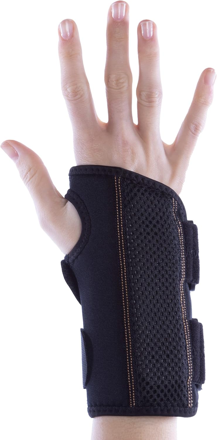 Copper Fit Health Unisex Reversible Wrist Brace with Stabilizer, Adjustable