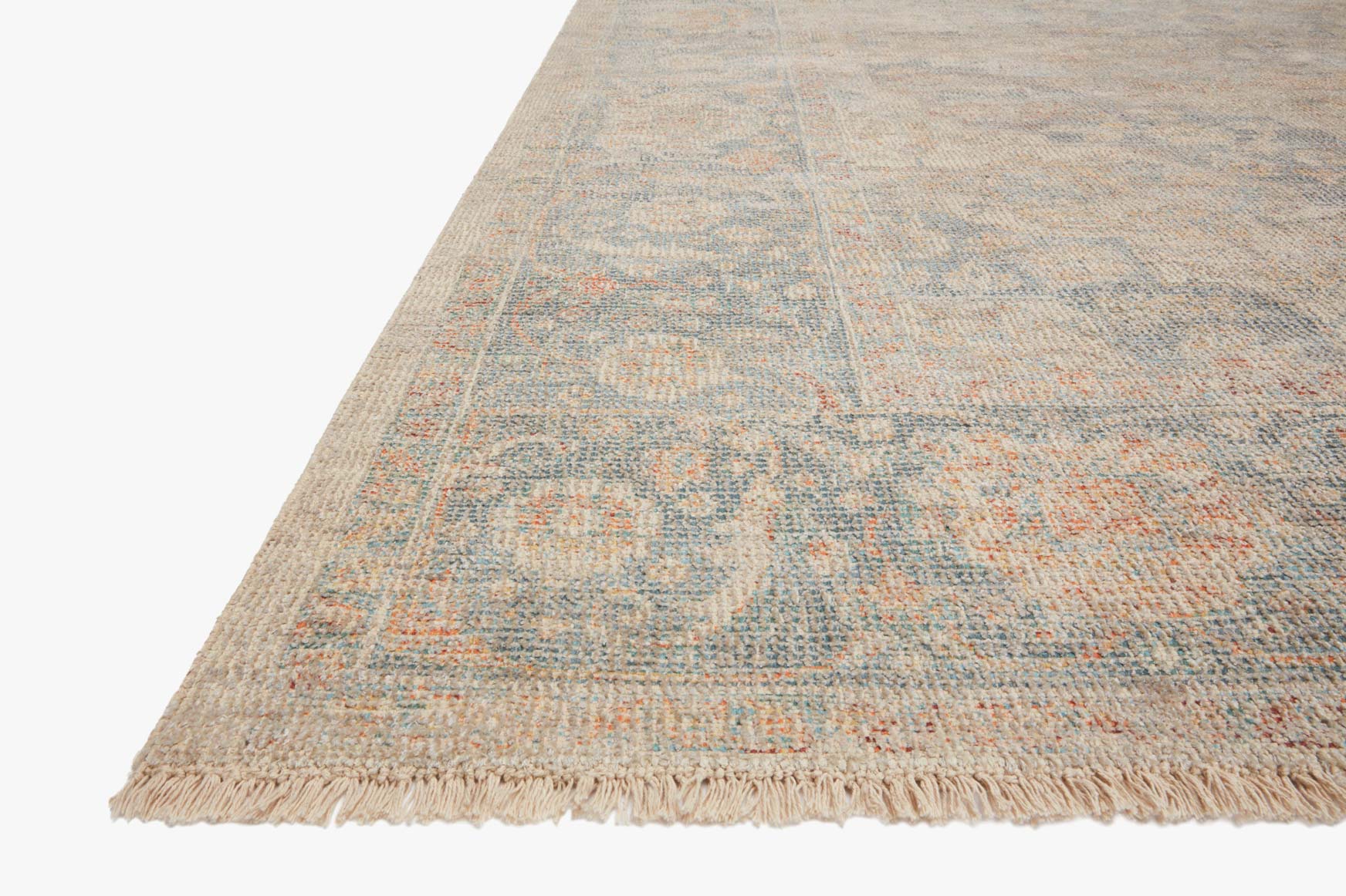 Loloi Priya Collection - Transitional Hand Woven Rug in Bone & Bluestone (PRY-08)