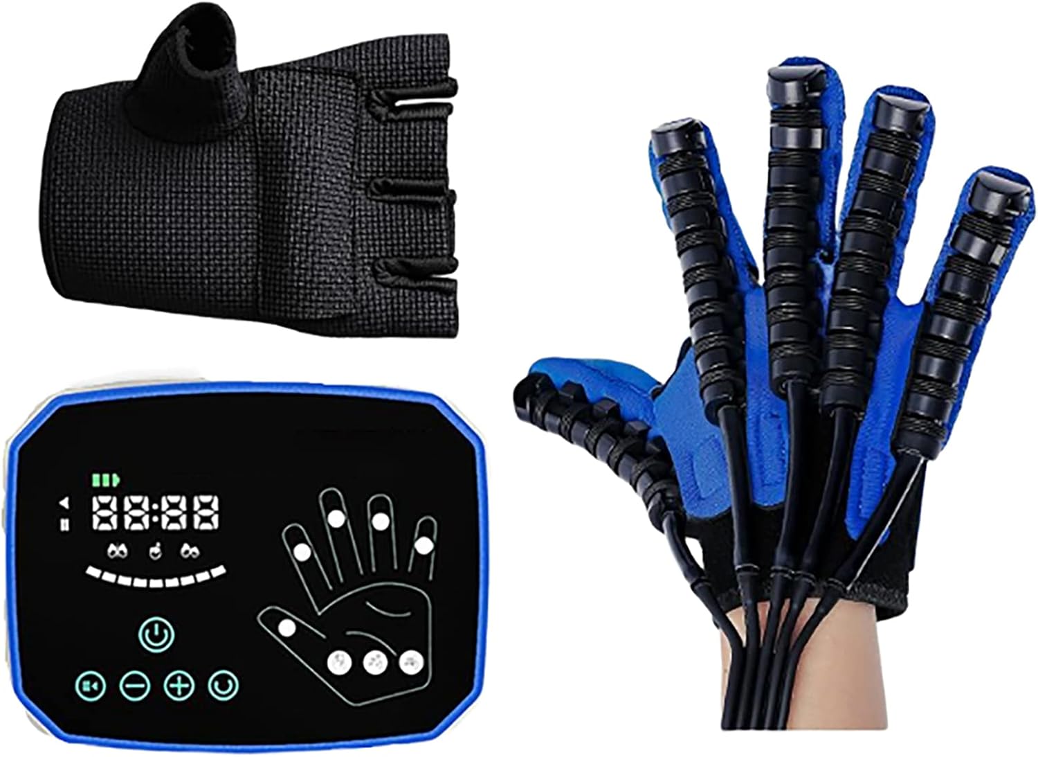 Finger Rehabilitation Stroke Hand Training, 3nd Upgrade Strengthen Rehabilitation Robot Gloves Stroke Hemiplegia Hand Splint for Hand Dysfunction Patients(Size:L Code,Color:Right Hand)