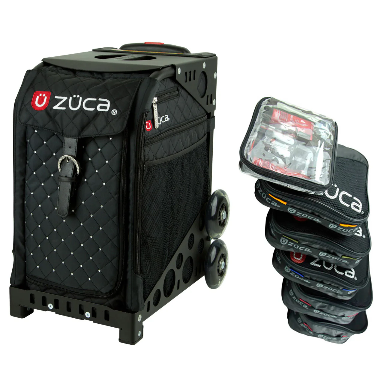 Zuca Bag w/ Black Frame and Special 5 Packing Pouches + Toiletry Bag Bundle