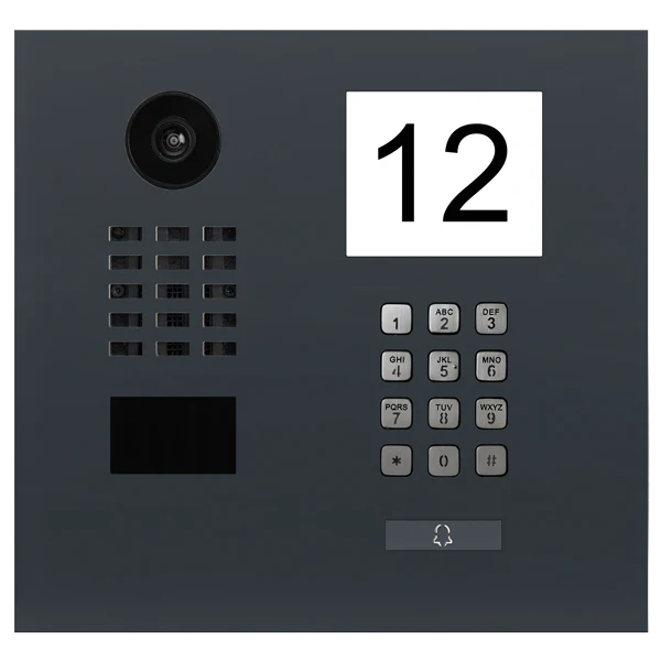 DoorBird D2101IKH IP Video Door Station, 1 Call Button in Anthracite Grey, RAL 7016