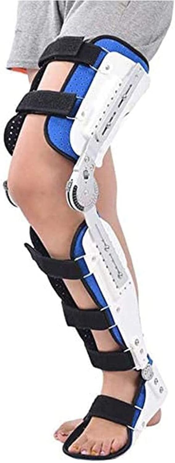 Adjustable Hip Joint Fixation Bracket, Knee Orthosis Support Joint Stabilizer, Adjustable Calf Ankle Foot Fixed Bracket, Leg Brace Articulated Hip Joint Fixation Bracket for Knee Joint Ankle Joint, Un