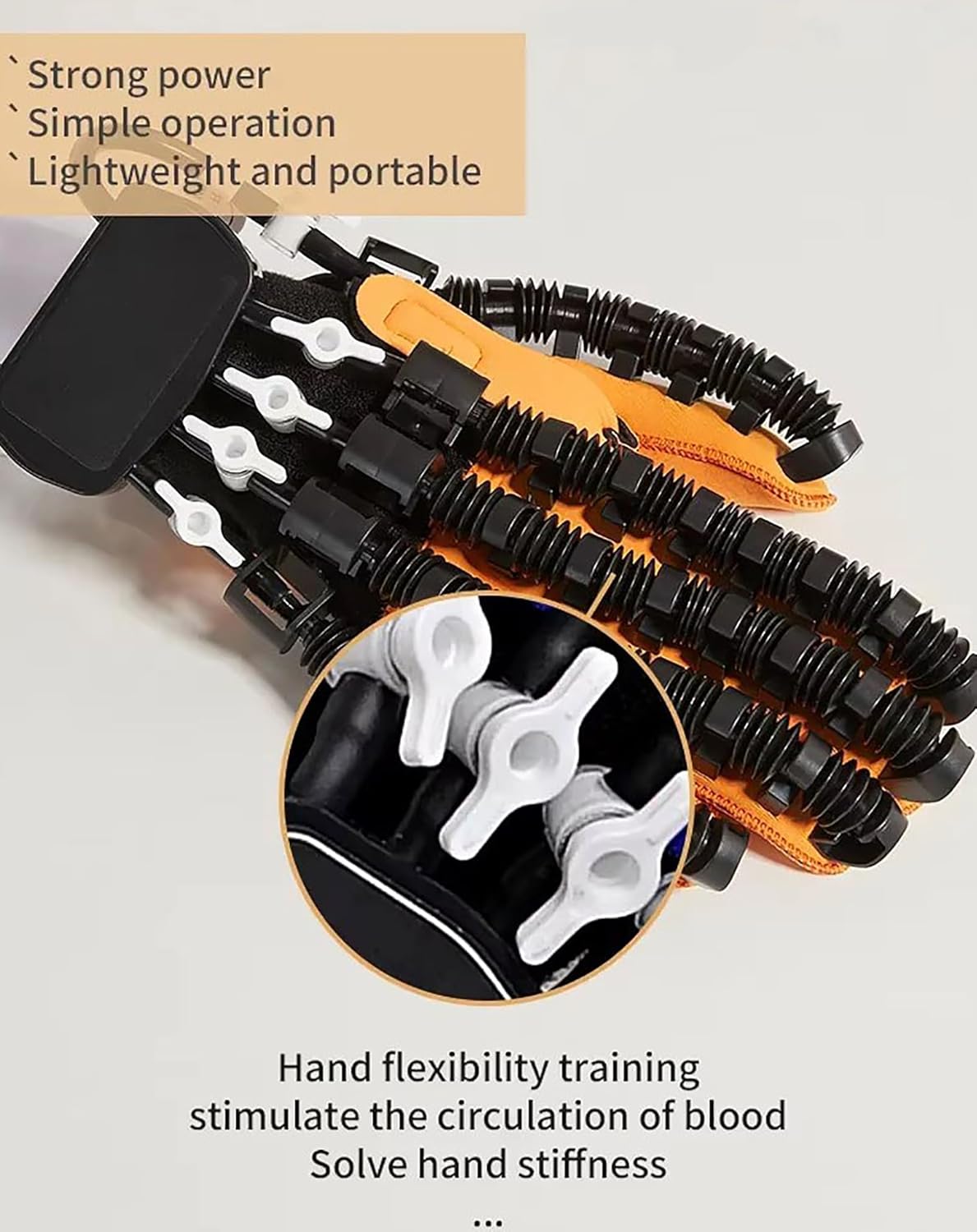 2025 Upgrade Rehabilitation Robot Gloves, Stroke Recovery Equipment, Three Levels Adjustable Heating Function, for Relieve Muscle Tension