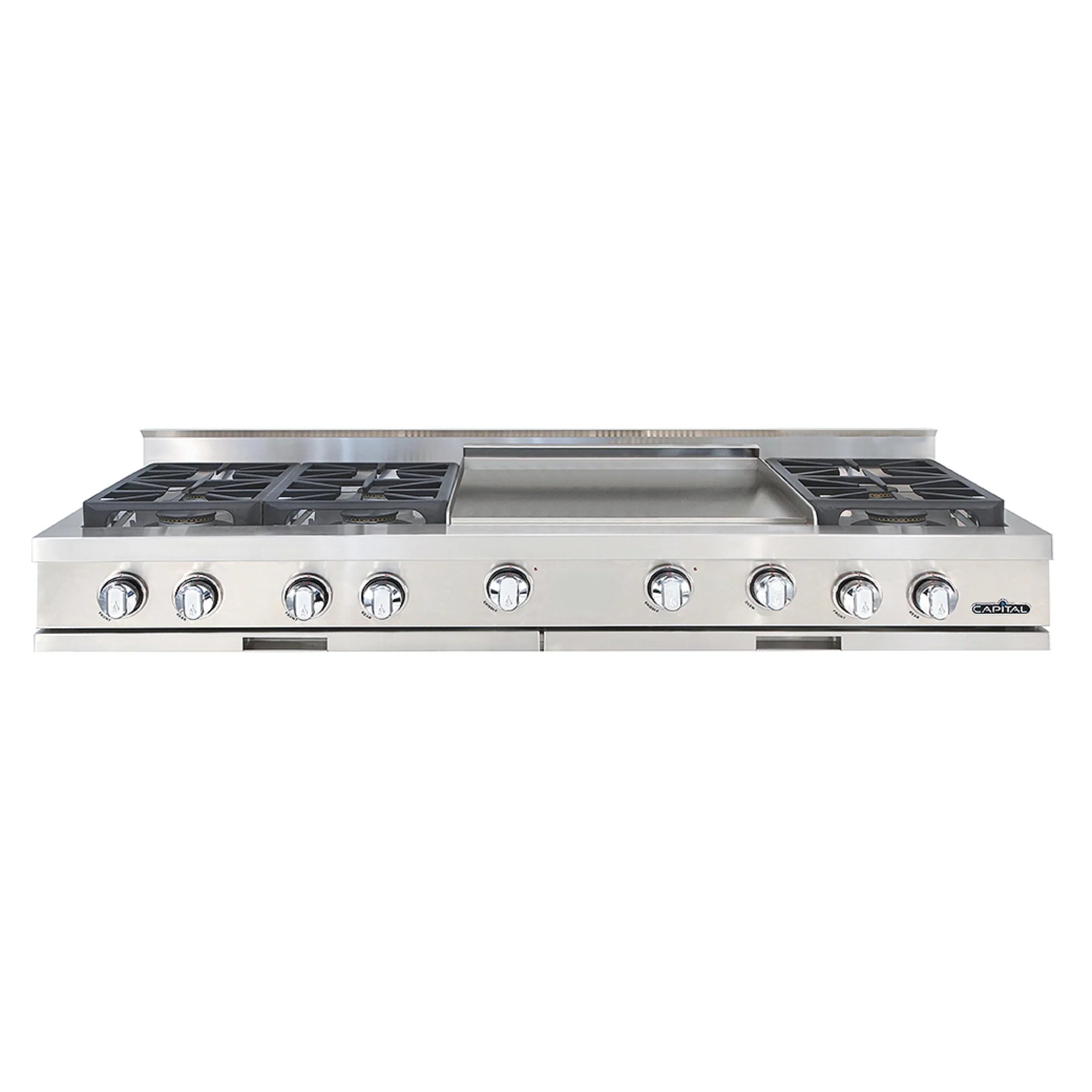 Capital 60-Inch Rangetop in Stainless Steel with 6 Sealed Burners & 24-Inch Griddle (GRT604GG2)