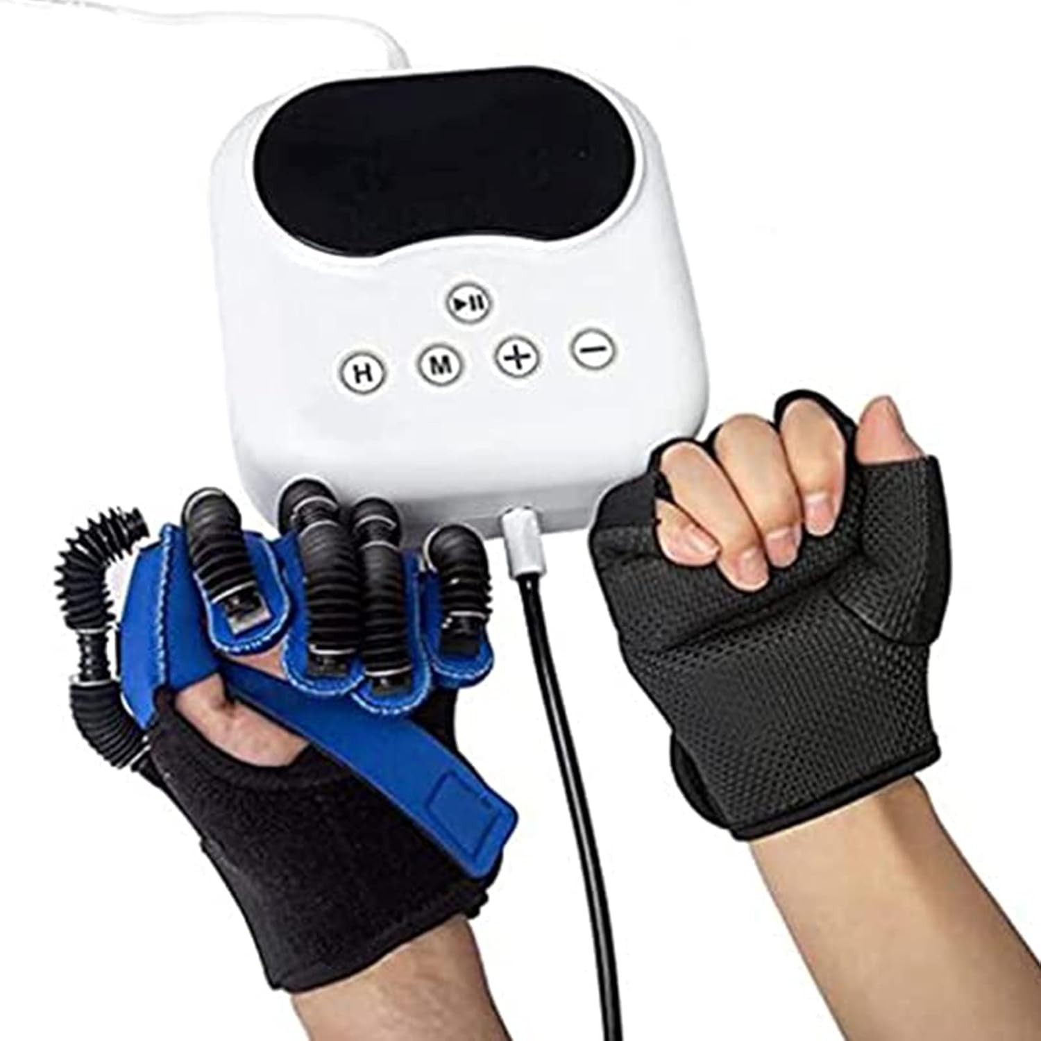 XYEJL Rehabilitation Gloves Orthoses Stroke Hand Splint Assistive Gloves Training Equipment Minimize Spasticity for Training Finger Flexion Correction,LeftHand-S