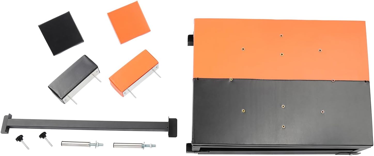 Arm Wrestling Battle Table, 35.4x25.5x39.3in Professional Wrist Strength Training Support Plate, Foldable Board Arm Wrestling Equipment for Home Gym, Elbow Pads & Forearm Pads, Bottom Crossbar