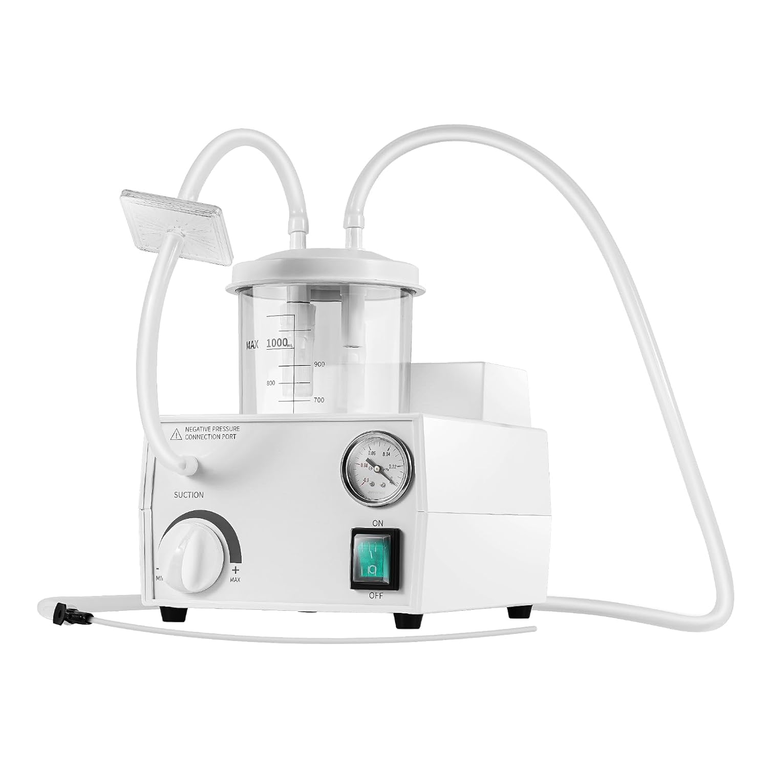Portable Veterinary Suction Unit Quiet Vacuum Pump Device Electric Veterinary Pump Suction Vacuum Machine Low Noise Vacuum Pump Machine for Home Care,1000mL