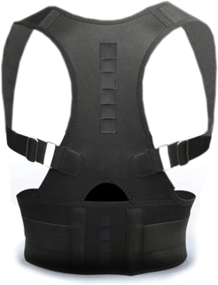 Women Men Orthopedic Corrector Back Support Shoulder Corset Back Brace Support Posture Correction Belt(M Code)