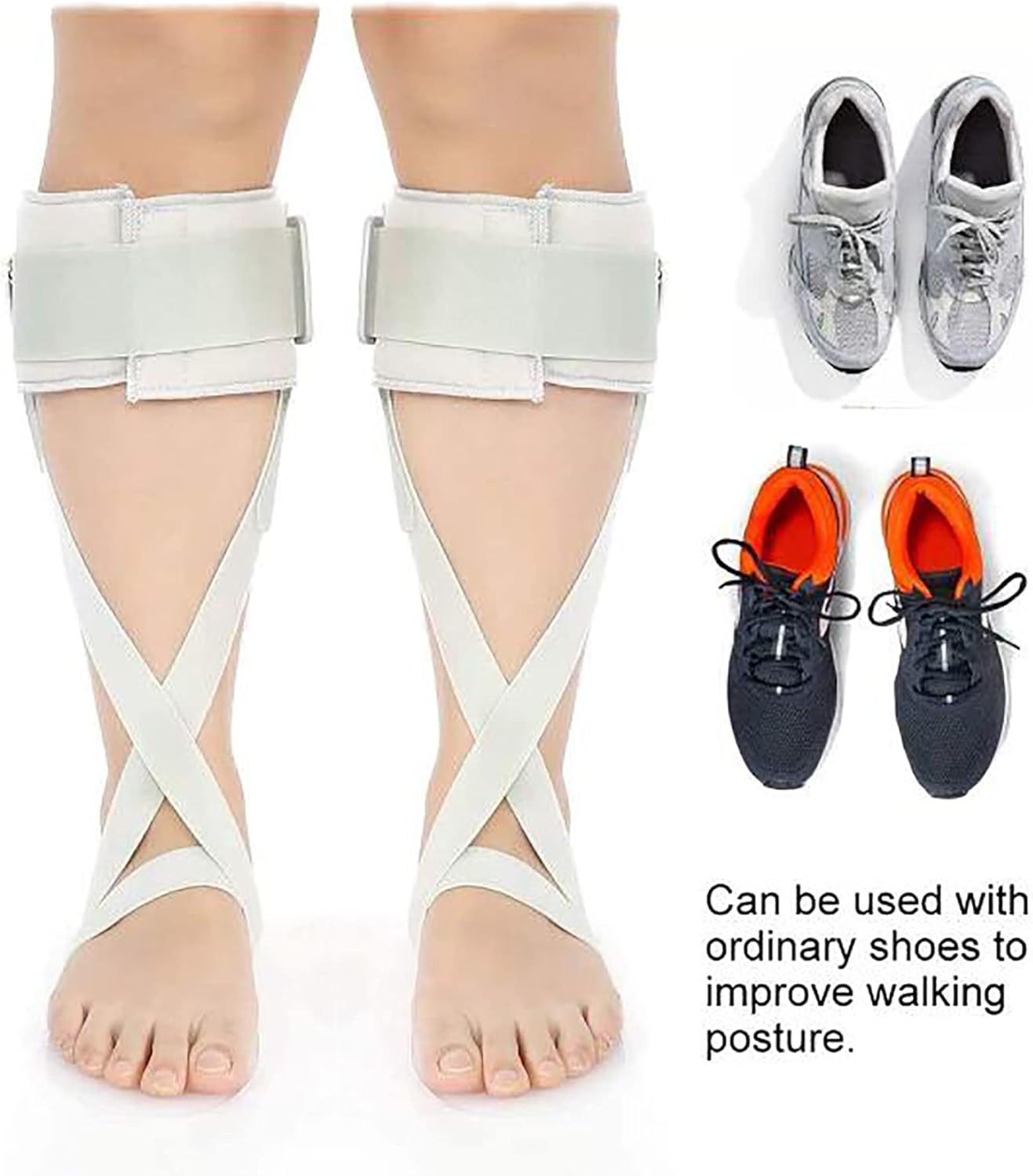 Foot Drop Orthosis Immobilizer Ankle Brace Support Foot Varus Valgus Splint Stretch Boot for Relieve Pressure,Left,L (Right L)