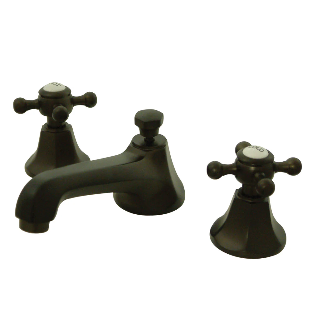 Kingston Brass Metropolitan Widespread Bathroom Faucet with Brass Pop-Up, Oil Rubbed Bronze (KS4465BX)