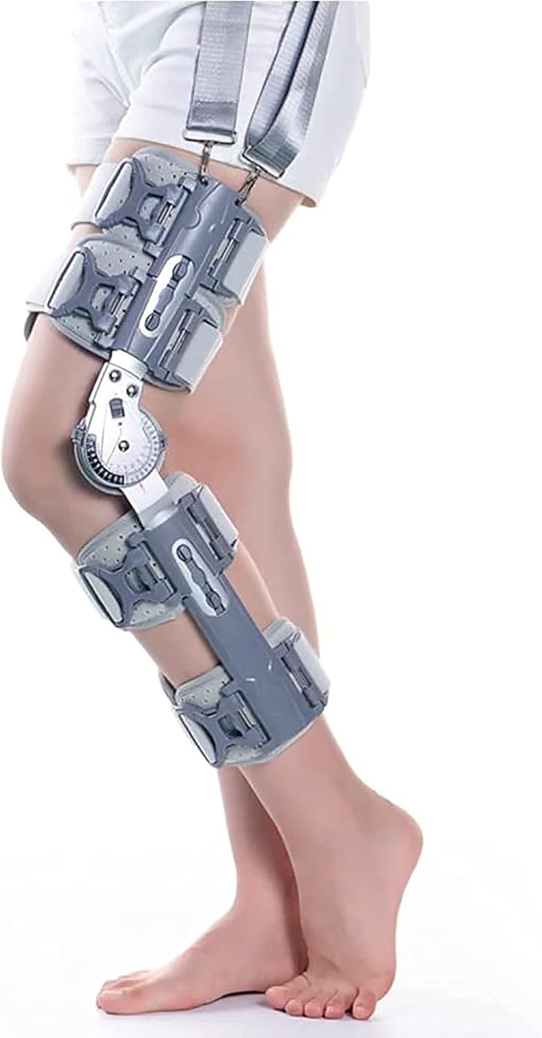Universal Adjustable Knee Orthosis Hinged Knee Support Brace Ligament Meniscus Fracture Fixation Bracket Knee Rehabilitation Knee Pads
