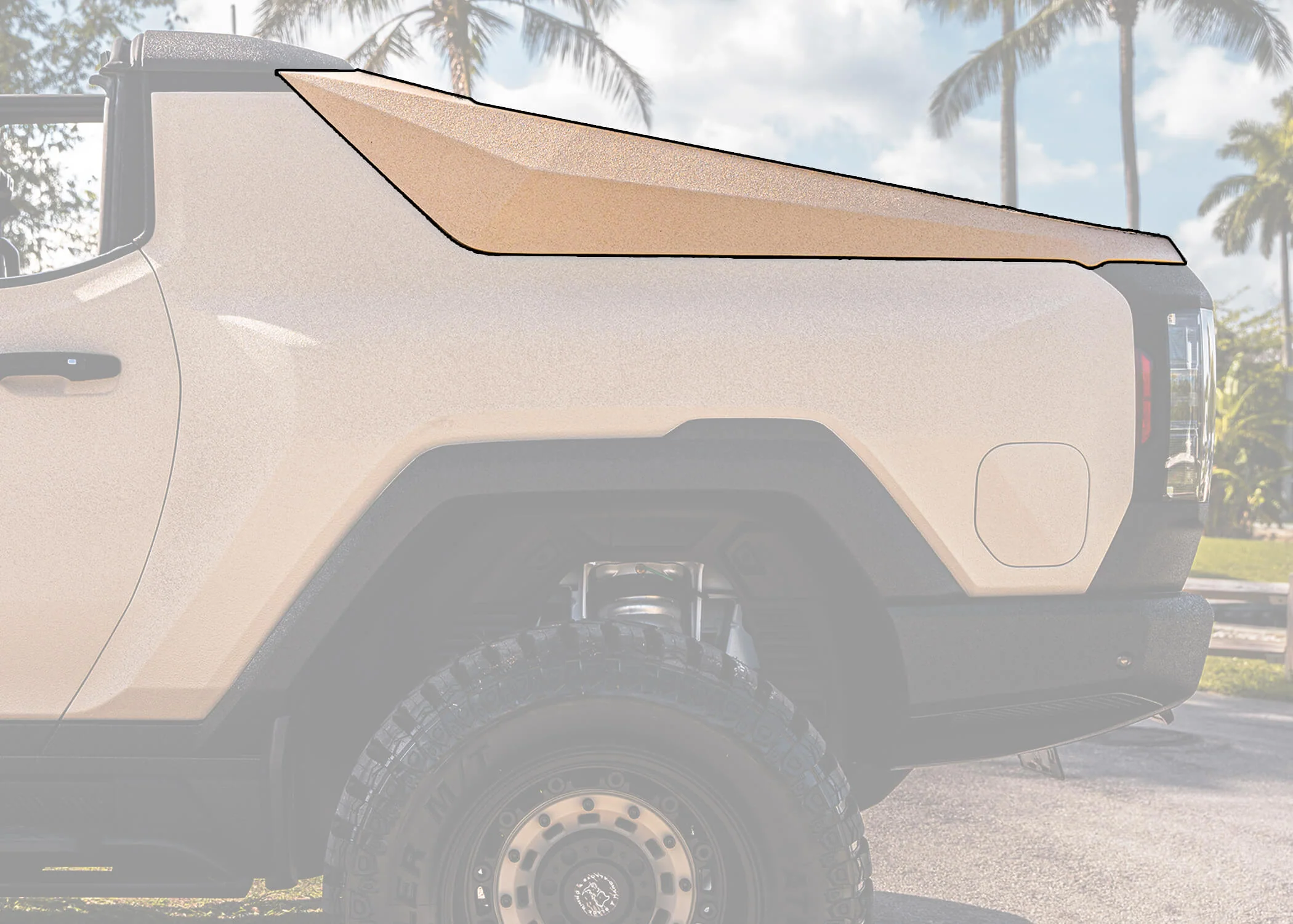 GMC Hummer EV Slantback Humvee Fast Back Inserts 2021-2026