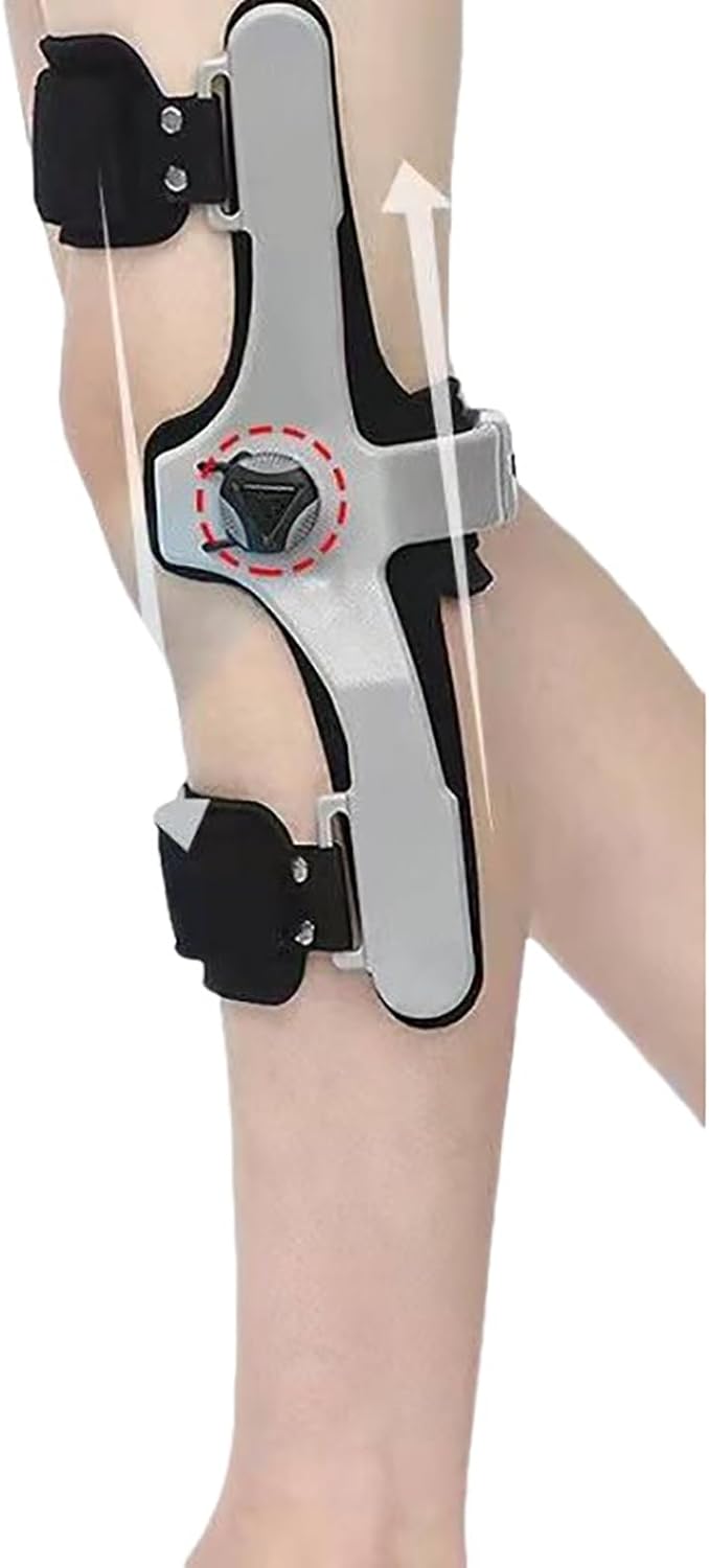 Knee Support, Knee Knee Brace, Easy to Wear, Portable Osteoarthritis Knee Acl Knee for and Lateral Knee Arthritis,Grey-M Left