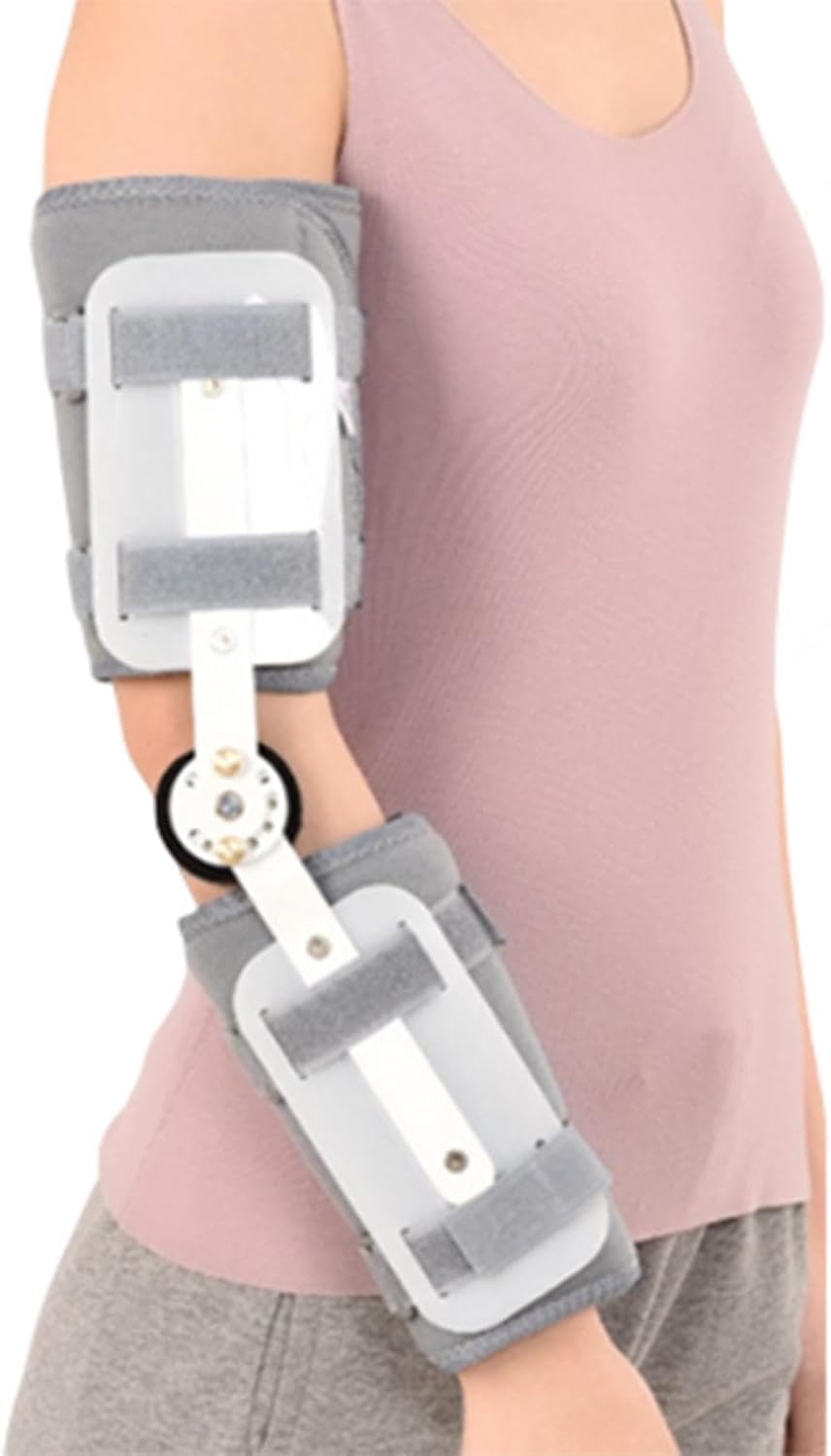 Hinged ROM Elbow Brace Support Adjustable Post Op Elbow Stabilizer Splint Arm Injury Recovery, Arm Immobilizer for Ulnar Nerve Entrapment and Cubital Tunnel Syndrome,M