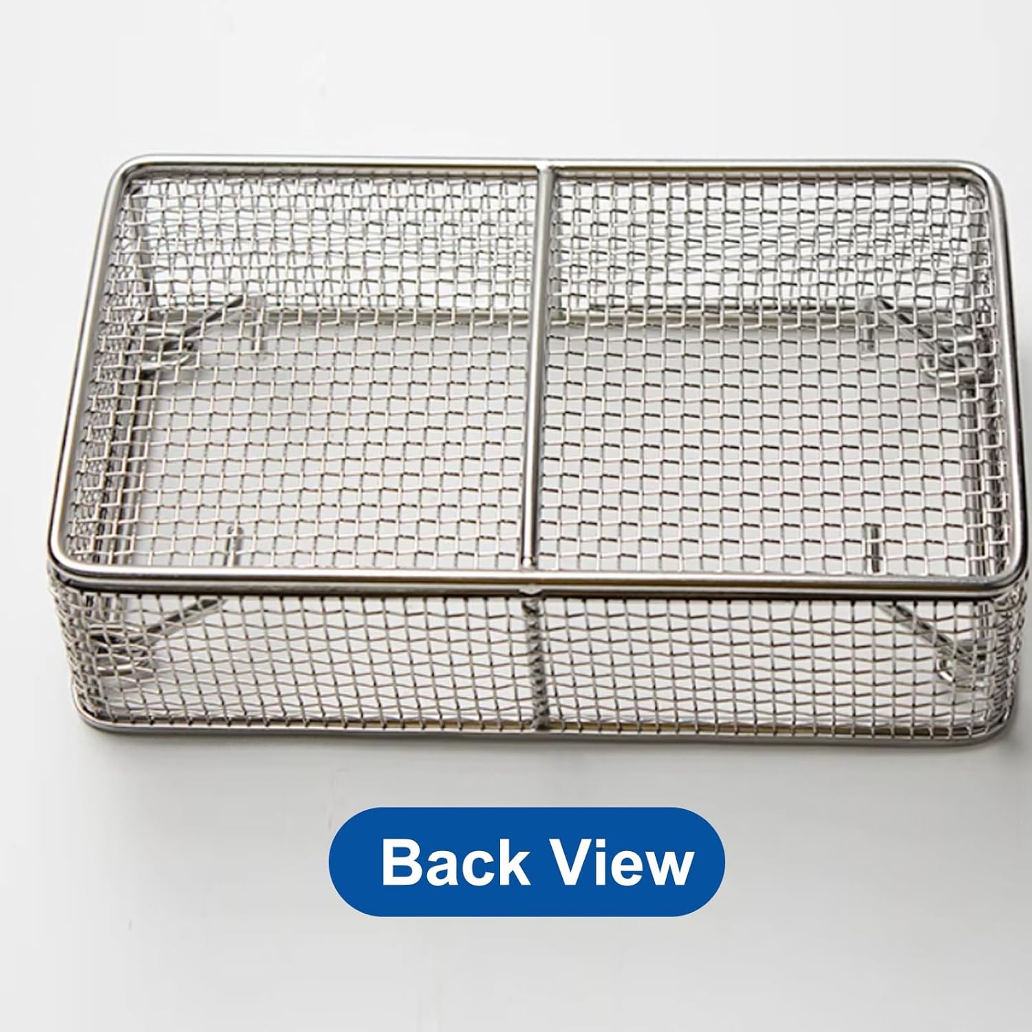 304 Stainless Steel Disinfection Basket with Handle, 0.16in Mesh for Labs, Hospital Instruments, Dental Clinics