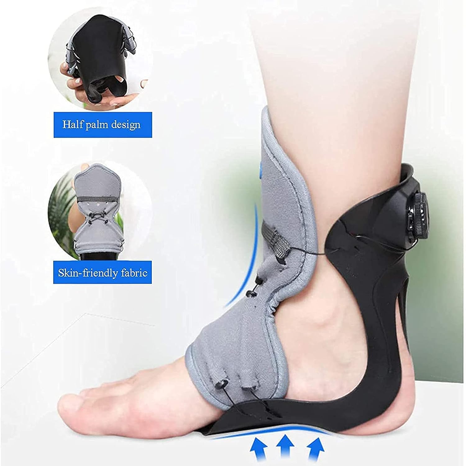 HUANGJUN Drop Orthosis Foot Drop Orthosis Ankle Foot Drop Brace Orthosis Splint Adjustable Straps Foot Drop Foot Nerve Injury Rehabilitation for Hemiplegia Stroke Shoes Walking