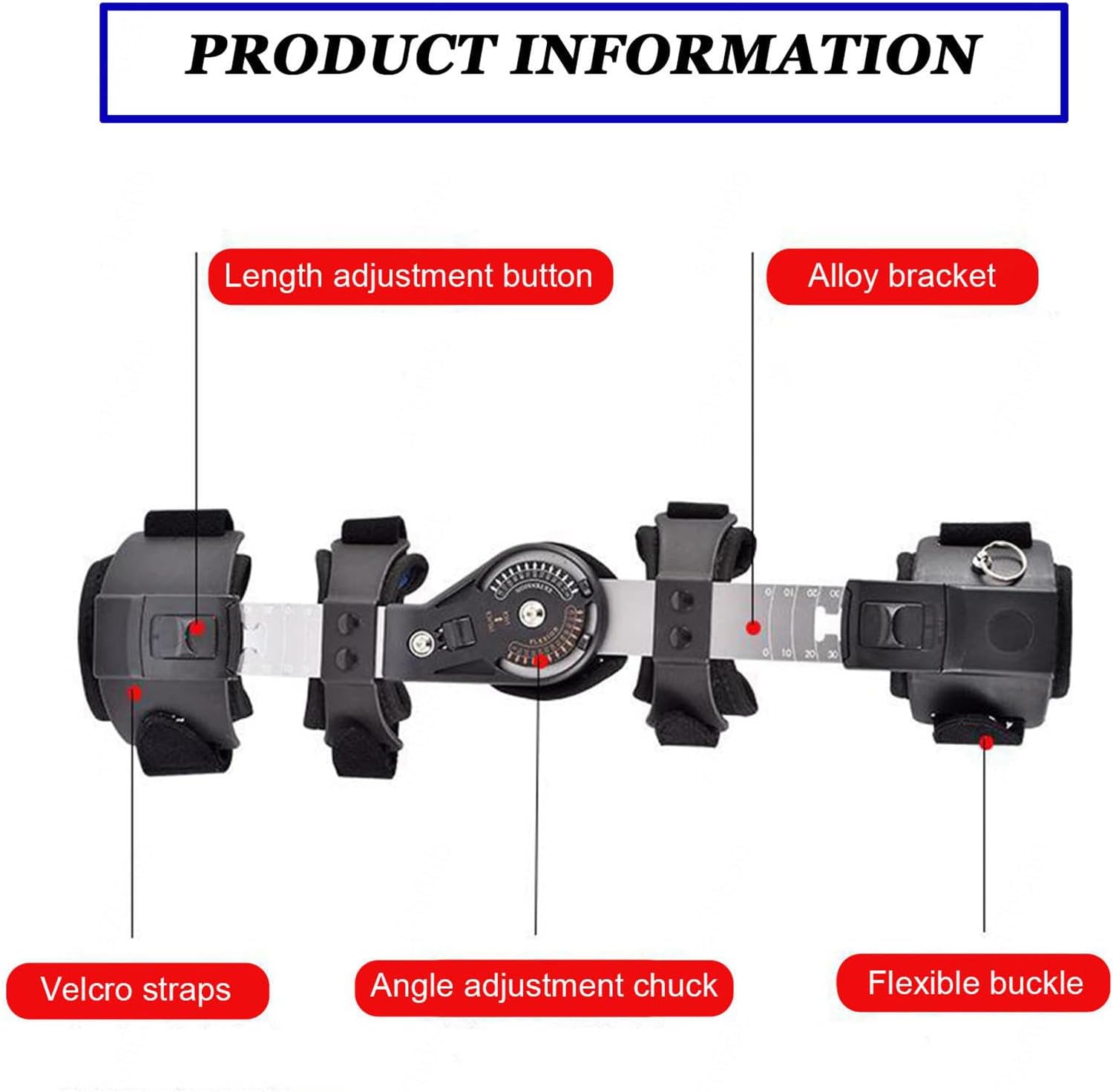 Adjustable Telescoping Hinged Elbow Brace Arm Splint, Post OP ROM Elbow Brace with Sling Stabilizer Splint, Surgery Injury Recovery Pain Relief Men & Women,Left