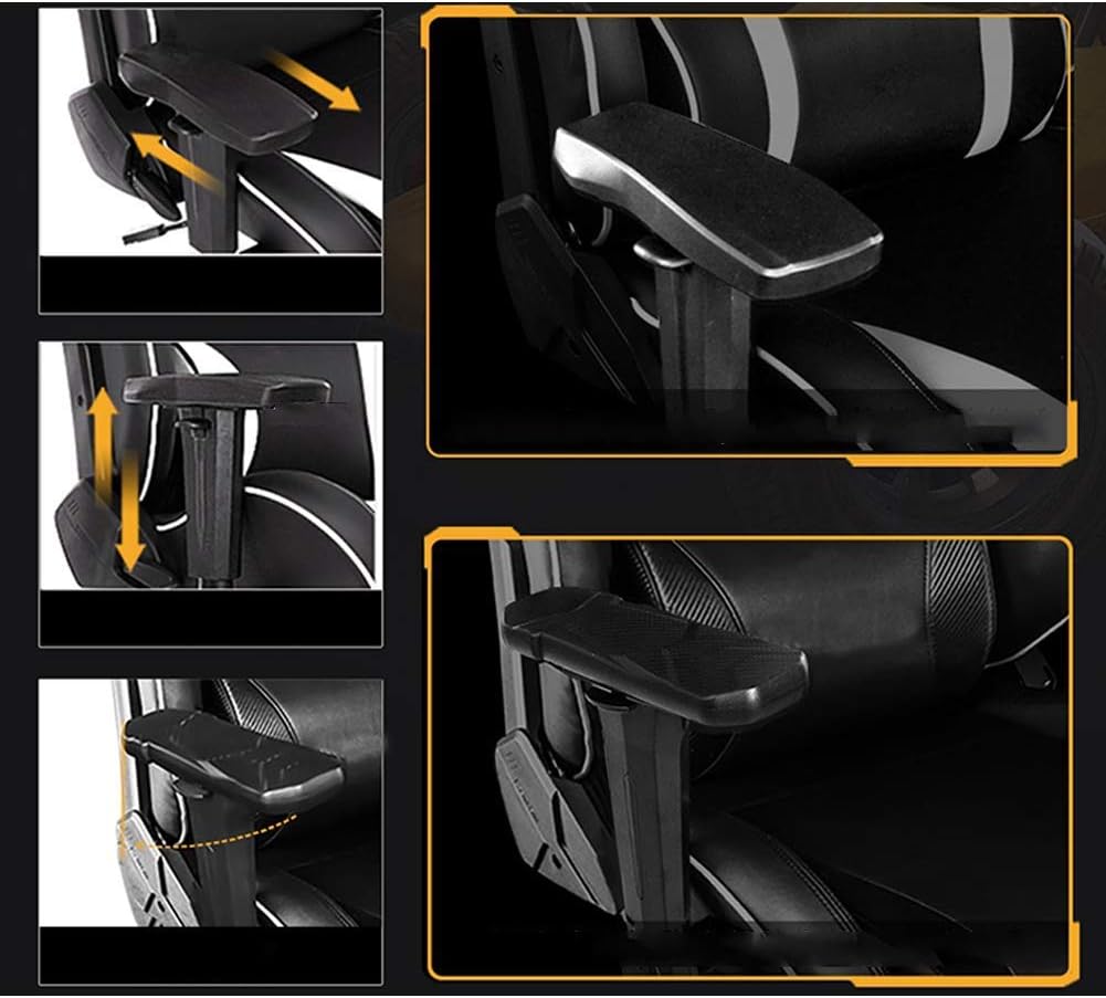 Gaming Chair Adjustable High Back Office Chair,Backrest Reclining Waist Support Nylon Feet Carbon Fiber Armrest Explosion-Proof Board Sweat-Absorbent Cushion,Soft and comfo,