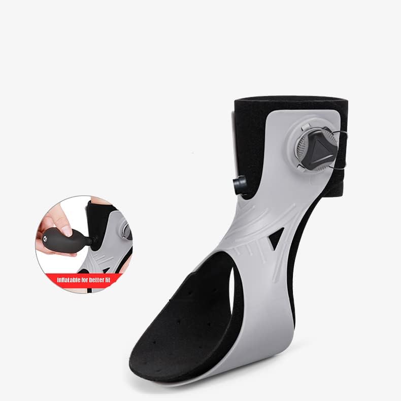 Dropped Foot Orthosis Ankle Support with Inflatable Airbag for Correcting Foot Drop, Varus, Valgus Walking Stabilizer (Left, Right),Right,M