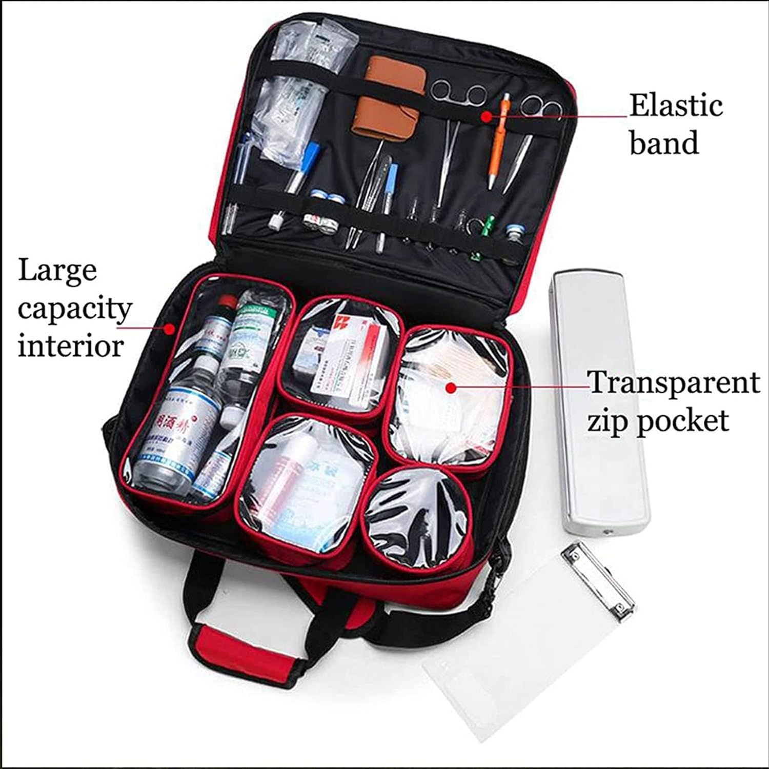 Portable First Aid Bag, Nurse Tote, Shoulder Medical Outdoor Cars Emergency Survival Kit Camping Travel