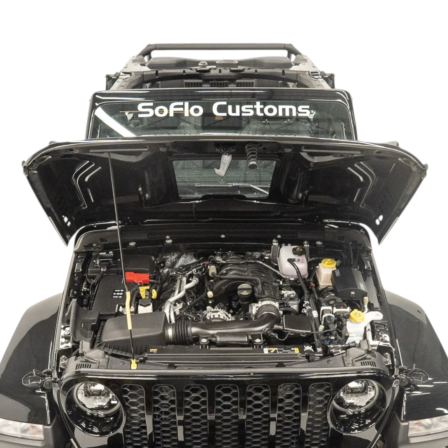 Jeep Wrangler SoFlo Custom Hood with Clear Insert 2018-2026