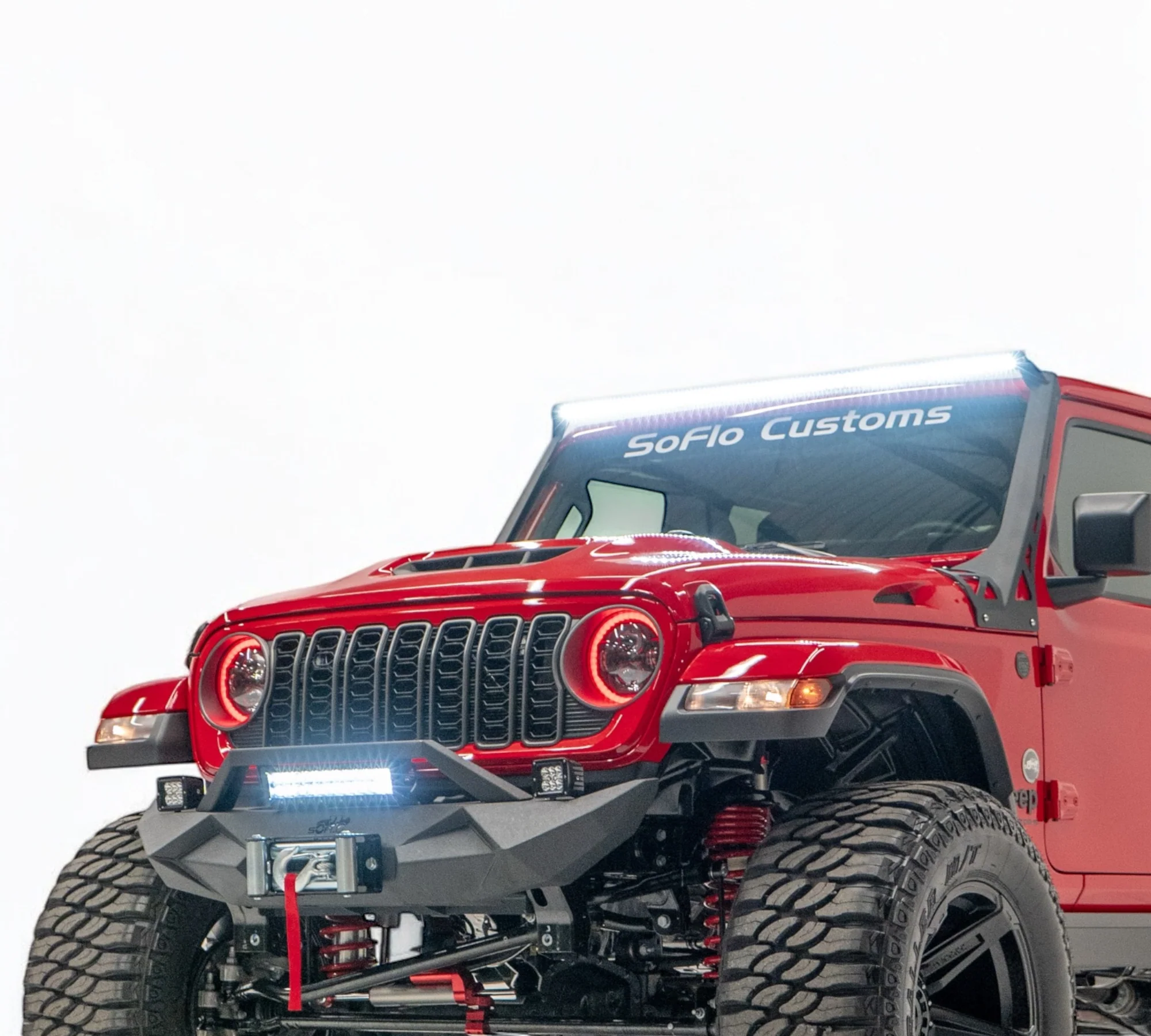 Aluminum Brackets for 52” Light bar with LED Light Bar for Jeep Gladiator 2020-2026