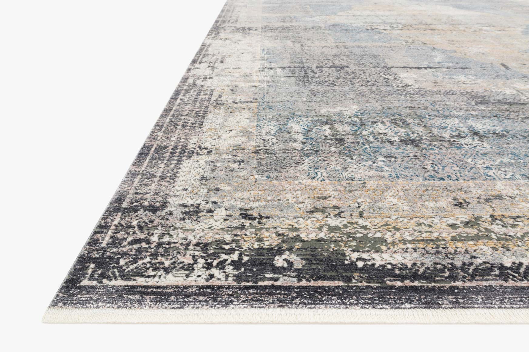 Loloi Gemma Collection - Traditional Power Loomed Rug in Charcoal (GEM-04)