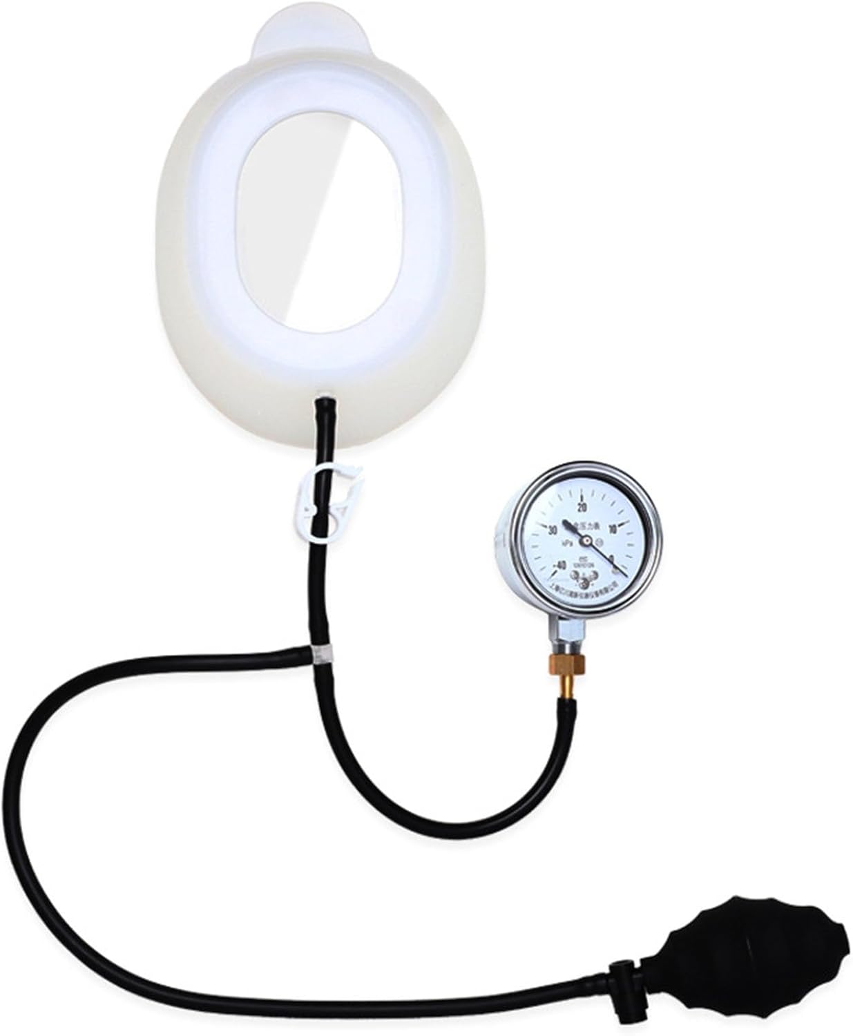 Vacuum Bells for Treatment of Pectus Excavatum/Sunken Chest Non-Surgical Treatment/Comes with Professional Instruction Manual/Pressure Gauge(Large)