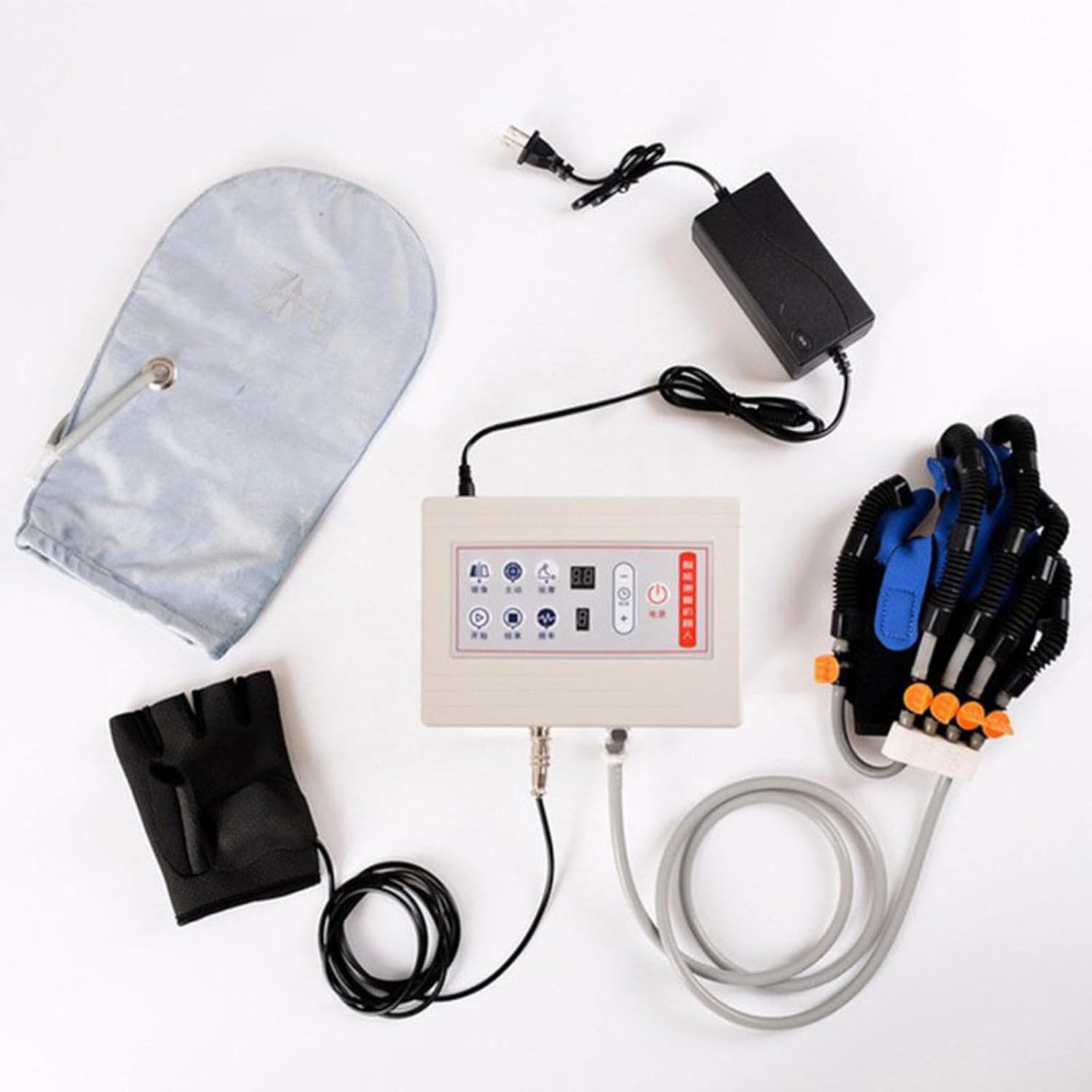 Robot Glove Hand Training Rehabilitation Stroke Hemiplegia Finger Exerciser for Stroke Hemiplegia Hand Function Recovery Relief Finger Cramps,Right-L