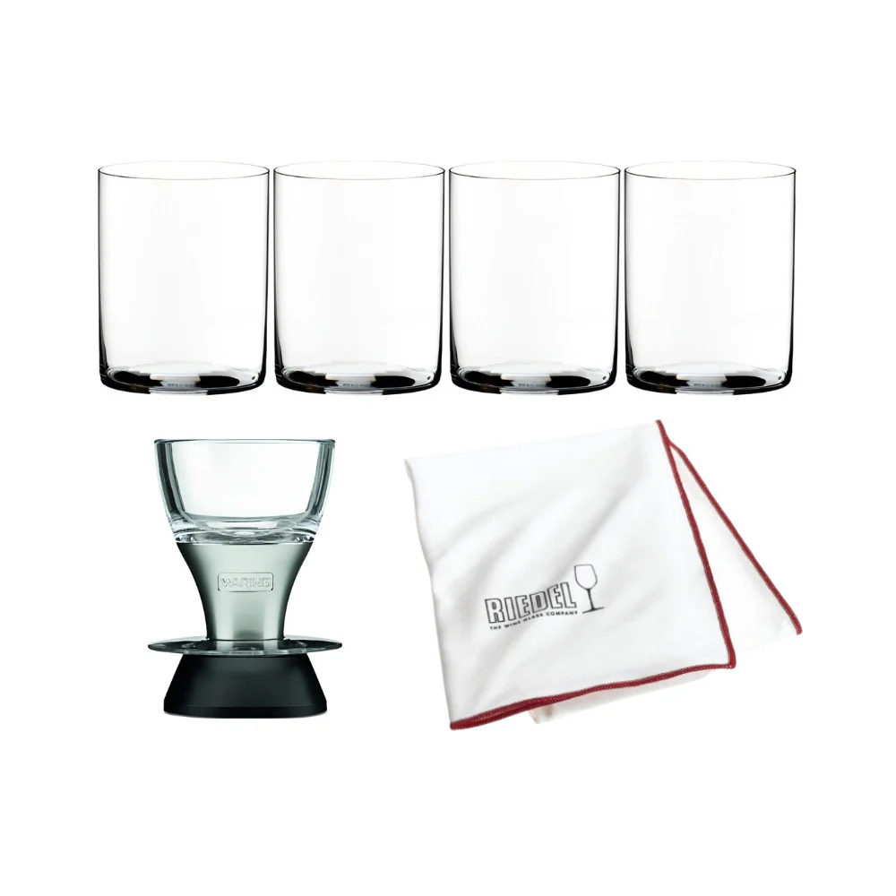 Riedel Veloce Crystal Water Glasses - Dishwasher-Safe & Durable Set of 4 Bundle