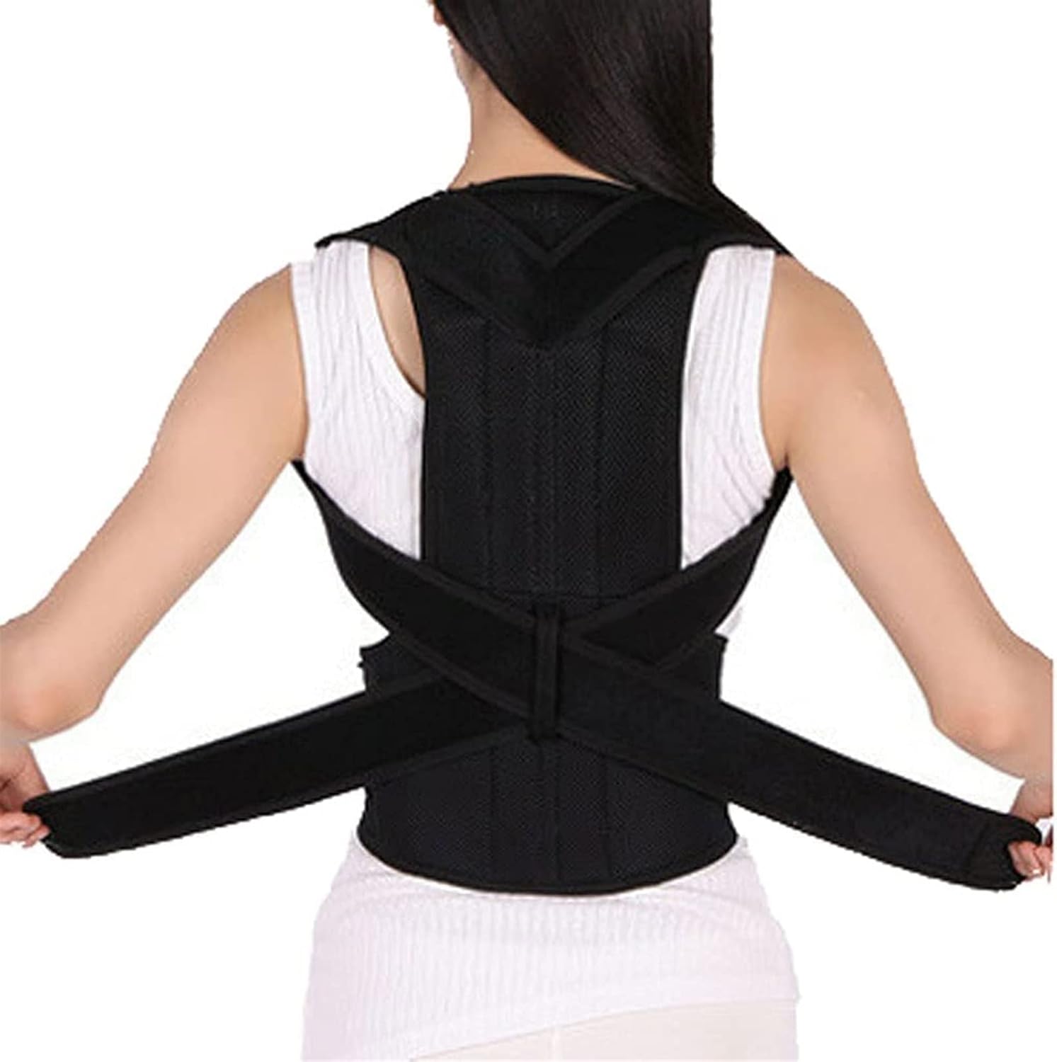 Posture Corrector Spine Back Support, Back Brace Support Belt Pain Relief for Neck, Back, Shoulders, Adjustable Breathable Waist Straps Back Posture (Size : Medium)