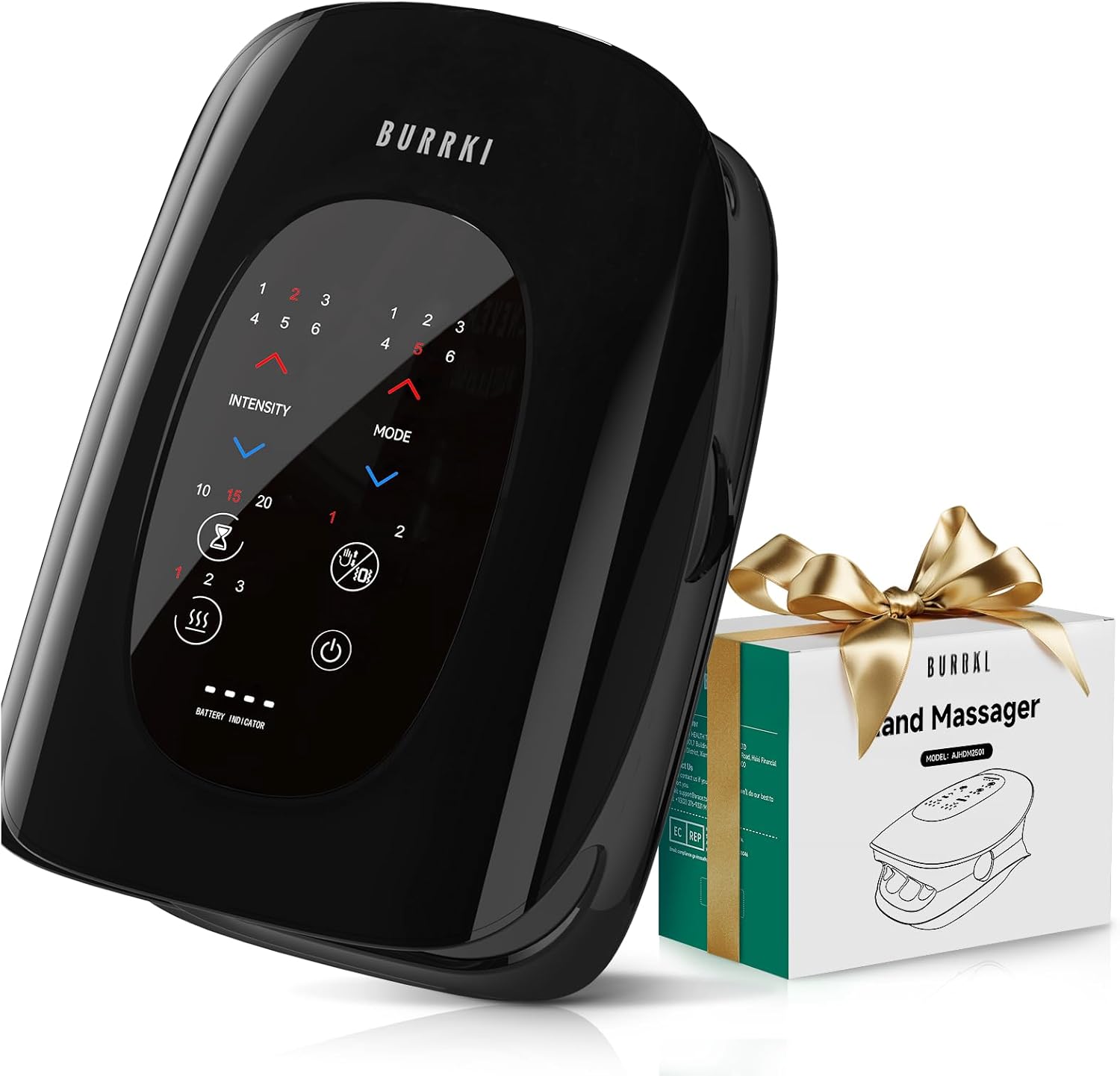 Hand Massager for Arthritis and Carpal Tunnel, Cordless Hand & Wrist Massager with Heat and Finger Stretching Massage, 6 Modes 6 Intensities 3 Heating, Christmas Gifts for Women Men, FSA /HSA Eligible