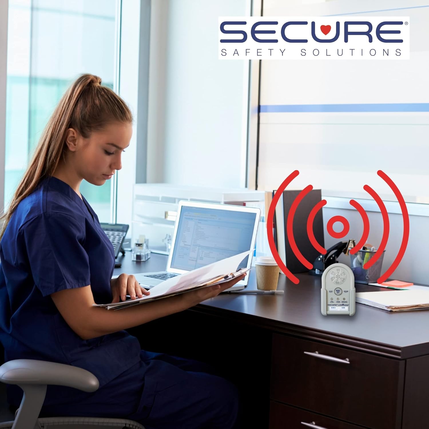 Secure Safety Solutions Wireless Chair and Bed Alarm Set - 12x12 and 12x30 Cordless Sensor Pads - Elderly Fall Prevention, Caregiver Alert System, Dementia Patient Safety, Seniors Monitoring