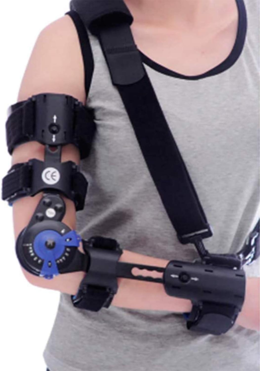 Adjustable Elbow Joint Support, Elbow Orthosis Steel Bar Support Reinforcement Arm Fixed The Brace,Left,Right