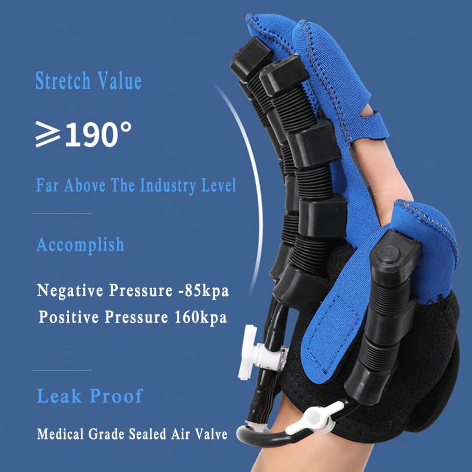 Robot Glove Hand Training Rehabilitation Stroke Hemiplegia Finger Exerciser for Stroke Hemiplegia Hand Function Recovery Relief Finger Cramps,Right-L
