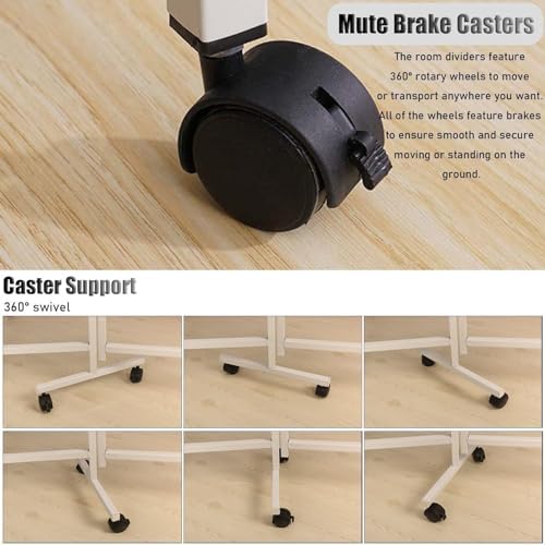 4 Panel Foldable Medical Privacy Screen Room Divider with Metal Frame - Portable Brown Partition for Clinics, Offices, & Home Use - Enhance Patient Privacy & Space Management
