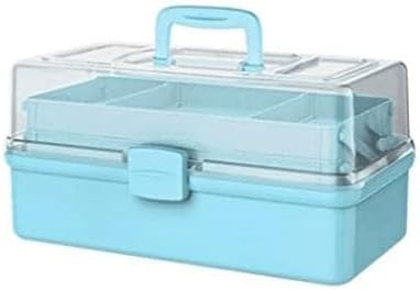 First Aid Kit Medical Storage Box with Transparent Cover – Multifunctional Tool Organizer for Home, Office, Travel, and Emergency Use(Blue)